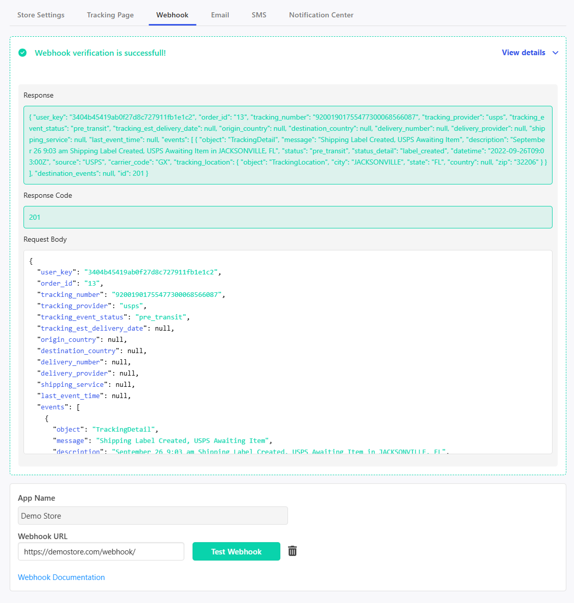 Connect your custom app - TrackShip Docs