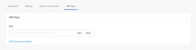 API Key - TrackShip Docs