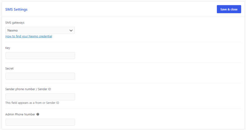 Vonage Integration - TrackShip Docs
