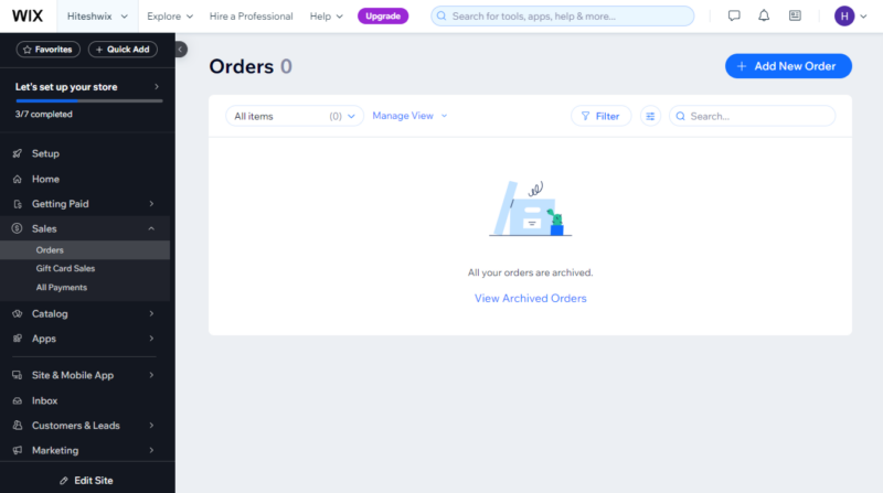 Create Order From Wix - TrackShip Docs